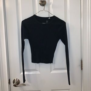 pacsun black crop tee